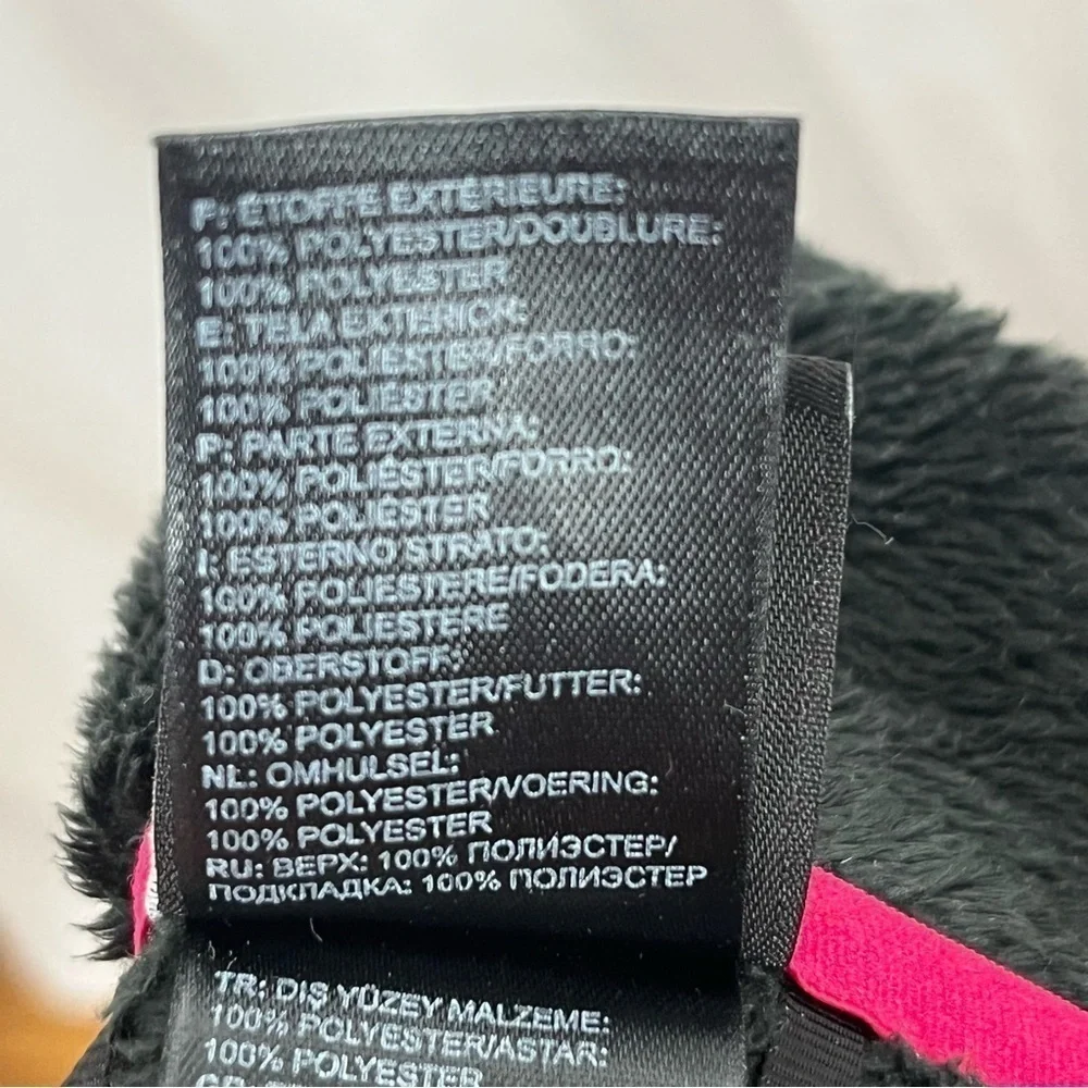 The North Face black  Full Zip fuzzy Fleece Jacket Women’s Large. - Picture 6 of 7